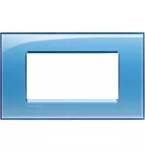 Placca 4 Posti LivingLight Bticino Azzurro Deep LNA4804AD