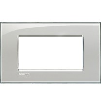 Placca 4 Posti LivingLight Bticino Grigio Ghiaccio LNA4804KG