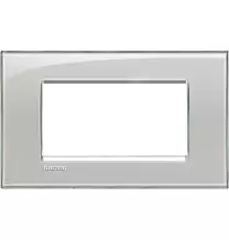Placca 4 Posti LivingLight Bticino Grigio Ghiaccio LNA4804KG