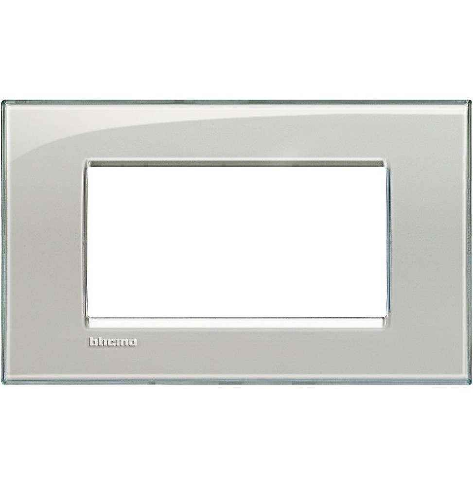 Placca 4 Posti LivingLight Bticino Grigio Ghiaccio LNA4804KG