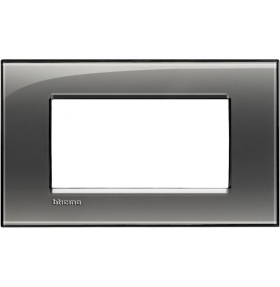 Placca 4 Posti LivingLight Bticino Fumo di Londra LNA4804KF