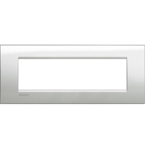 Placca 7 Posti LivingLight Bticino Argento Lunare LNA4807GL
