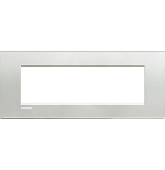 Placca 7 Posti LivingLight Bticino Argento LNA4807AG