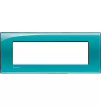Placca 7 Posti LivingLight Bticino Verde Deep  LNA4807VD