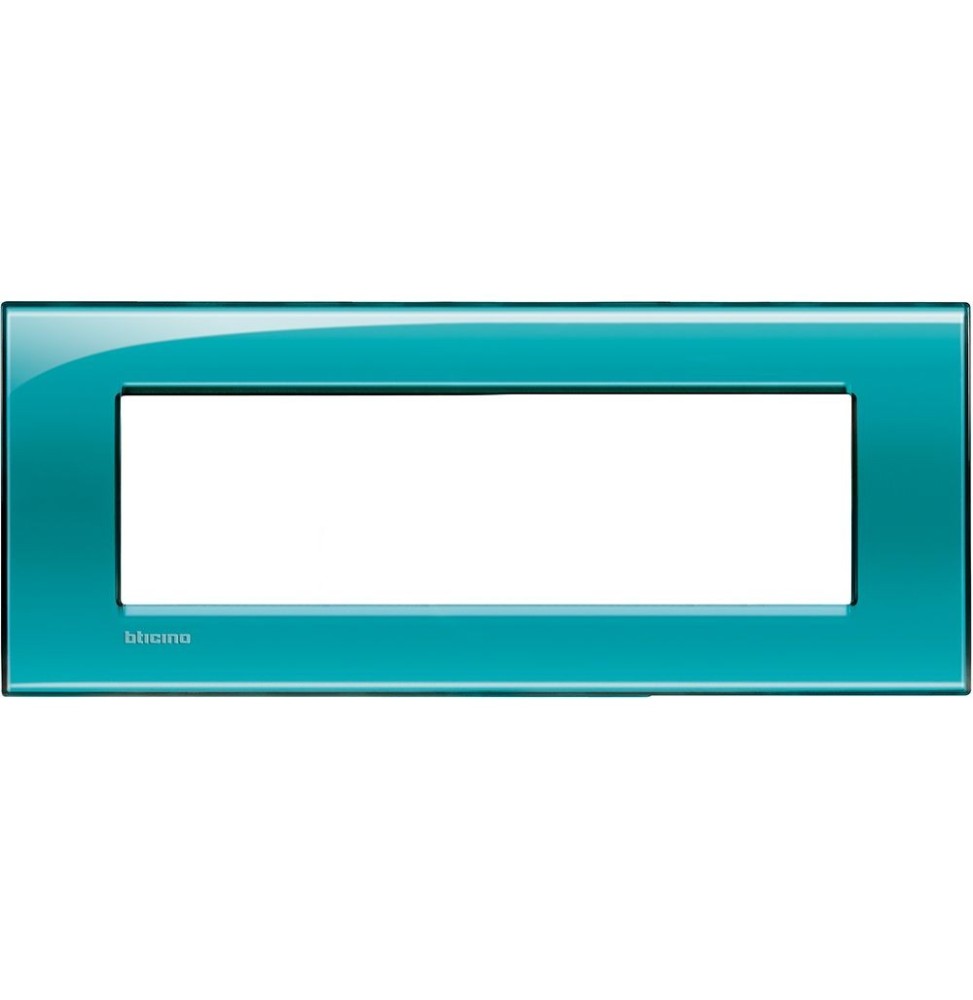 Placca 7 Posti LivingLight Bticino Verde Deep  LNA4807VD