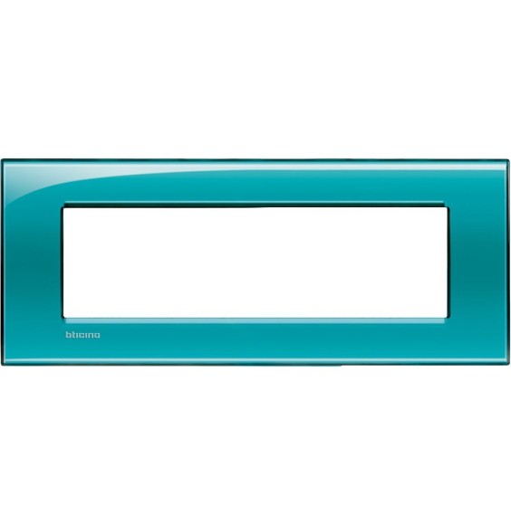 Placca 7 Posti LivingLight Bticino Verde Deep  LNA4807VD