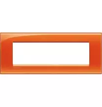 Placca 7 Posti LivingLight Bticino Arancio Deep LNA4807OD