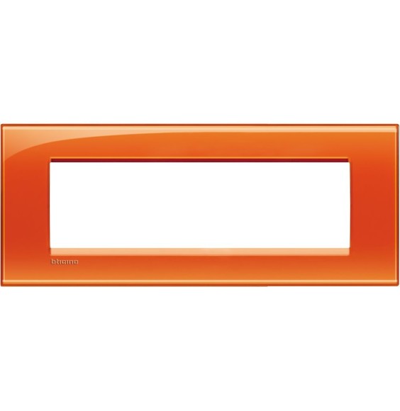 Placca 7 Posti LivingLight Bticino Arancio Deep LNA4807OD