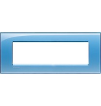 Placca 7 Posti LivingLight Bticino Azzurro Deep LNA4807AD