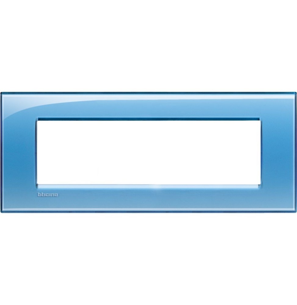 Placca 7 Posti LivingLight Bticino Azzurro Deep LNA4807AD