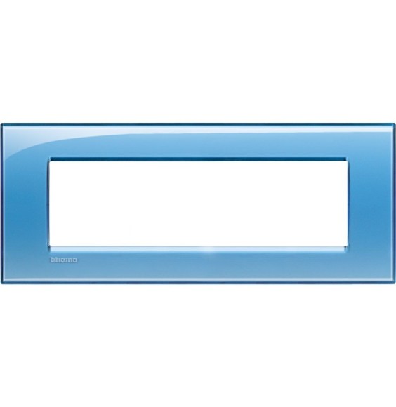 Placca 7 Posti LivingLight Bticino Azzurro Deep LNA4807AD