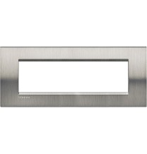 Placca 7 Posti LivingLight Bticino Acciaio Spazzolato LNA4807ACS