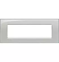 Placca 7 Posti LivingLight Bticino Grigio Ghiaccio LNA4807KG