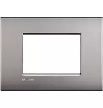 Placca 3 Posti Bticino Living Light Air Nichel Satinato LNC4803NK