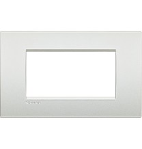 Placca 4 Posti Bticino LivingLight Air Bianco Perla LNC4804PR