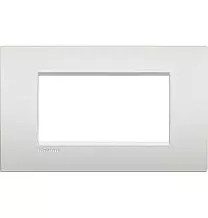 Placca 4 Posti Bticino LivingLight Air Bianco Perla LNC4804PR