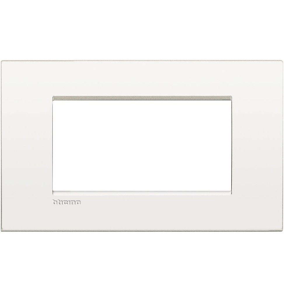 Placca 4 Posti Bticino LivingLight Air Bianco Puro LNC4804BN