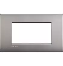 Placca 4 Posti Bticino Living Light Air Nichel Satinato LNC4804NK