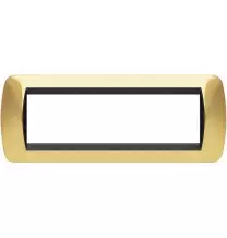 Placca Bticino Living International 7 Posti Oro Vero in metallo L4807OR