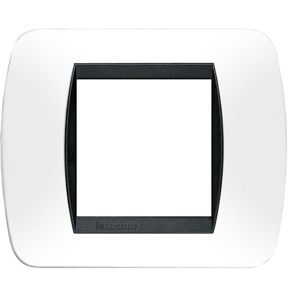 Placca Bticino Living International 2 Posti Bianca L4802PB