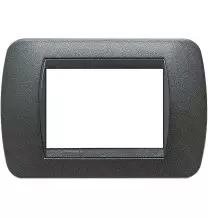 Placca Bticino Living International 3 Posti Grafite Nero L4803GFN