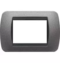 Placca Bticino Living International 3 Posti Grafite L4803GF