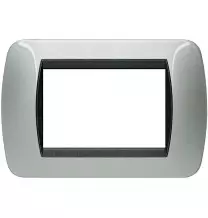 Placca Bticino Living International 3 Posti Alluminio L4803AL