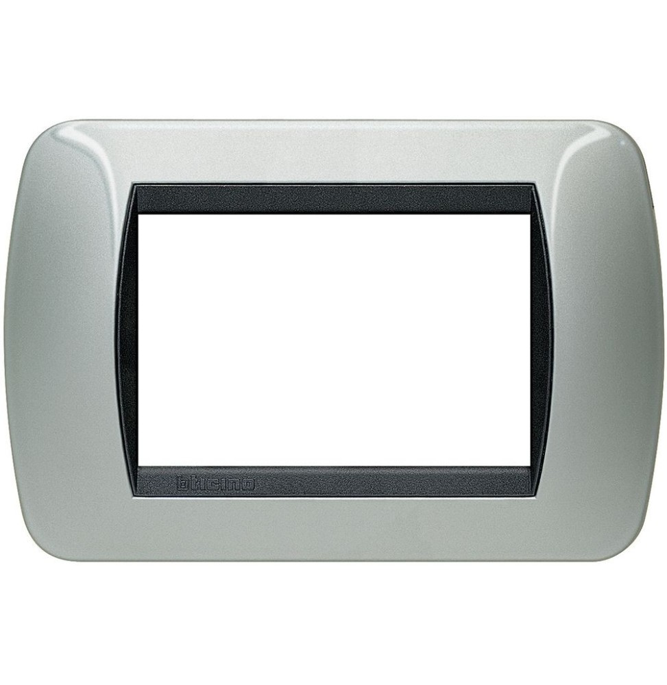 Placca Bticino Living International 3 Posti Alluminio L4803AL