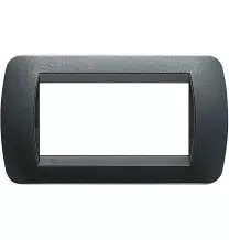 Placca Bticino Living International 4 Posti Antracite in tecnopolimero L4804PA