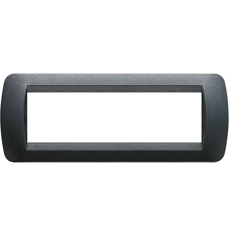 Placca Bticino Living International 7 Posti Acciaio Scuro tecnopolimero L4807PA