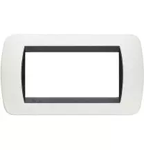 Placca Bticino Living International 4 Posti Bianca in tecnopolimero L4804PB