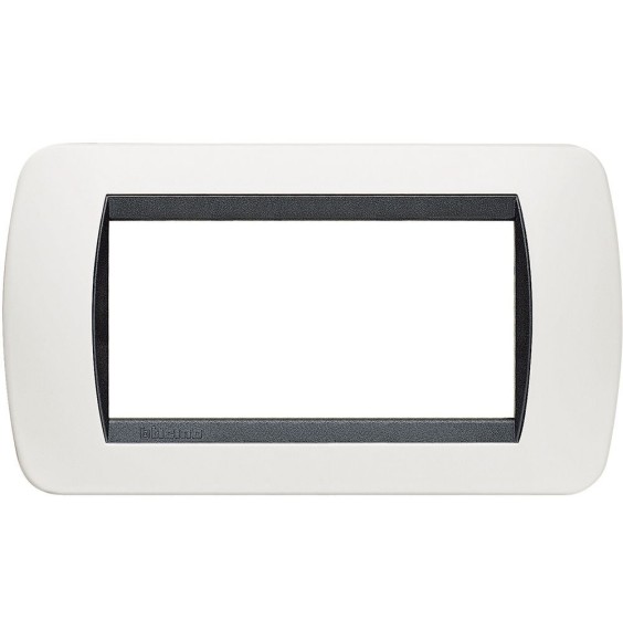 Placca Bticino Living International 4 Posti Bianca in tecnopolimero L4804PB