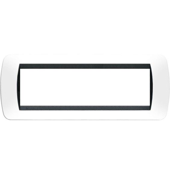 Placca Bticino Living International 7 Posti Bianca tecnopolimero L4807PB