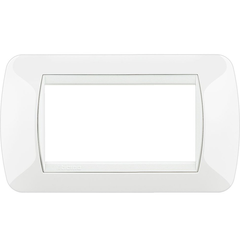 Placca Bticino Living International 4 Posti Bianca in tecnopolimero L4804BI