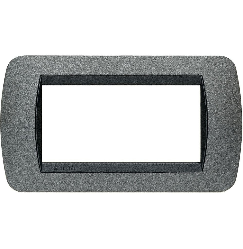 Placca Bticino Living International 4 Posti Grafite in metallo L4804GF