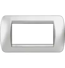 Placca Bticino Living International 4 Posti Tech in metallo L4804TE