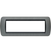 Placca Bticino Living International 7 Posti Grafite in metallo L4807GF