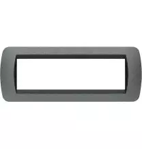 Placca Bticino Living International 7 Posti Grafite in metallo L4807GF