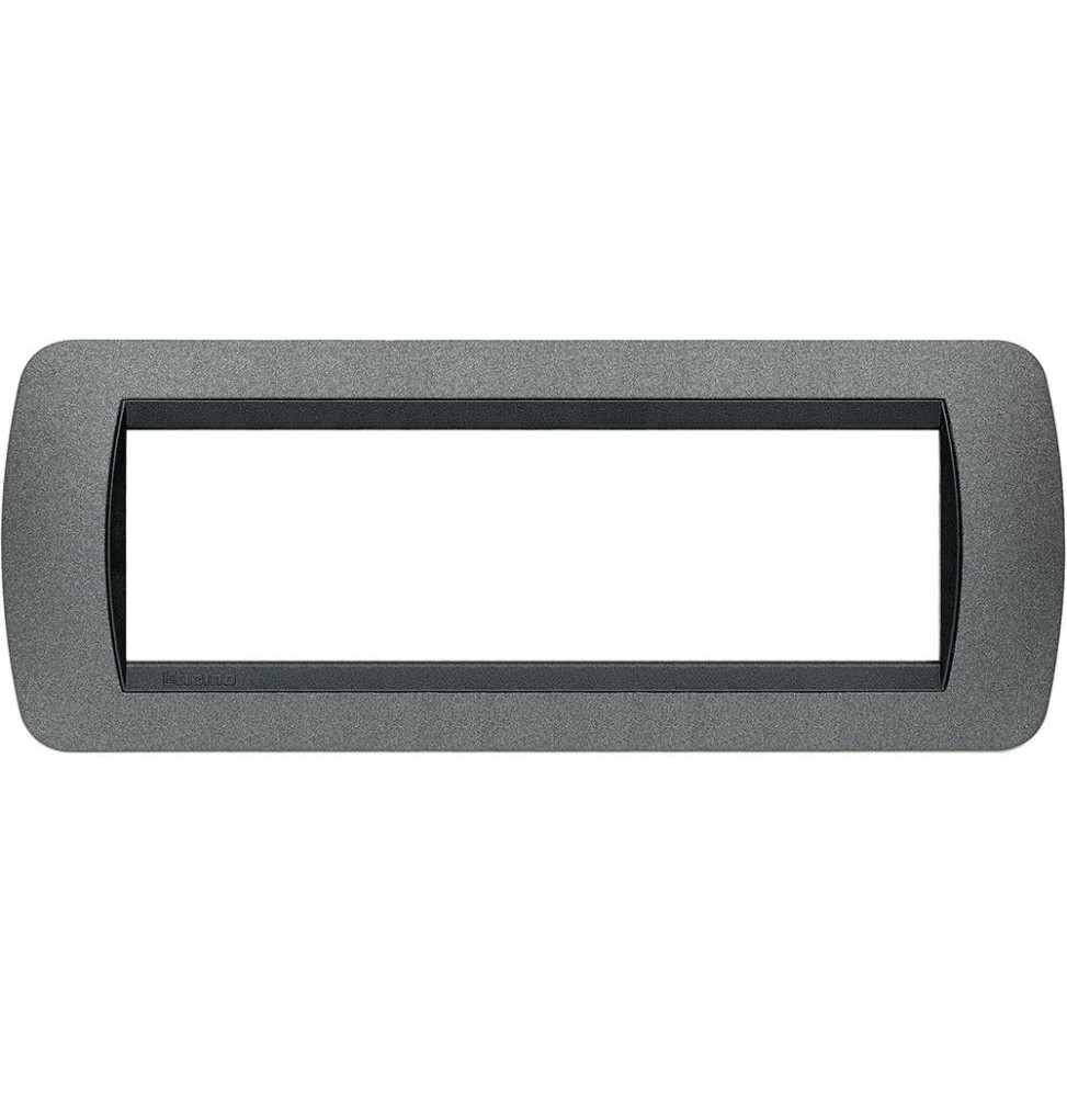 Placca Bticino Living International 7 Posti Grafite in metallo L4807GF