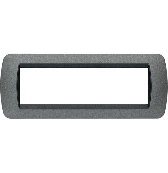 Placca Bticino Living International 7 Posti Grafite in metallo L4807GF