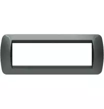 Placca Bticino Living International 7 Posti Acciaio Scuro in metallo L4807AC