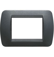 Placca Bticino Living International 3 Posti Antracite in tecnopolimero L4803PA