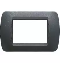 Placca Bticino Living International 3 Posti Antracite in tecnopolimero L4803PA