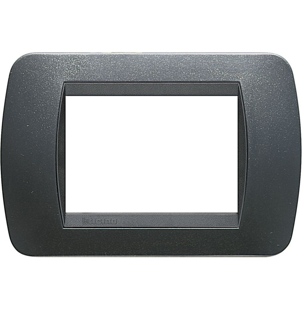Placca Bticino Living International 3 Posti Antracite in tecnopolimero L4803PA