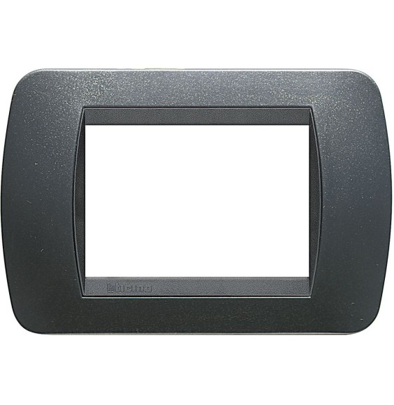 Placca Bticino Living International 3 Posti Antracite in tecnopolimero L4803PA