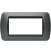 Placca Bticino Living International 4 Posti Acciaio Scuro in metallo L4804AC