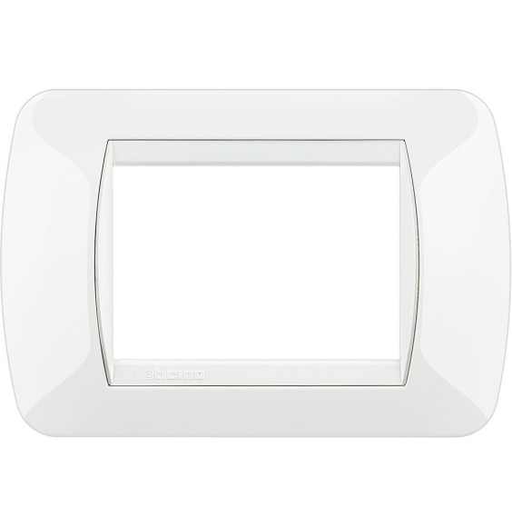 Placca Bticino Living International 3 Posti White in tecnopolimero L4803BI