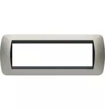 Placca Bticino Living International 7 Posti Titanio Chiaro L4807TC