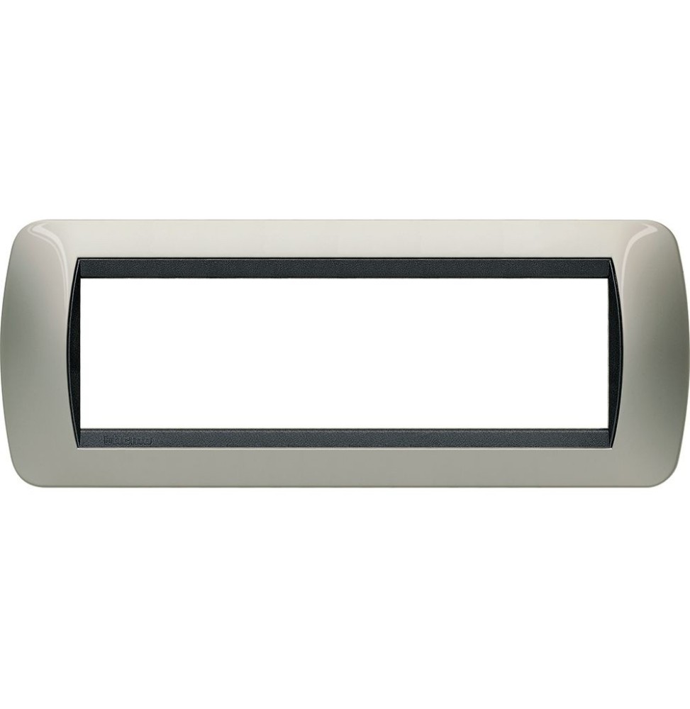 Placca Bticino Living International 7 Posti Titanio Chiaro L4807TC