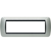 Placca Bticino Living International 7 Posti Alluminio L4807AL